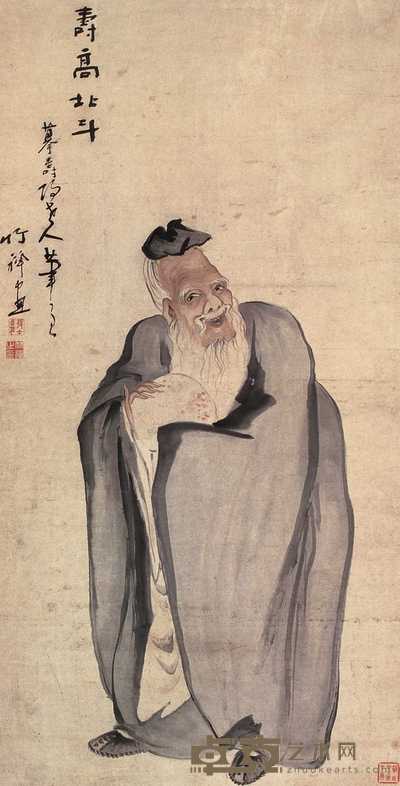 竹禅 寿高北斗 立轴 170×87cm